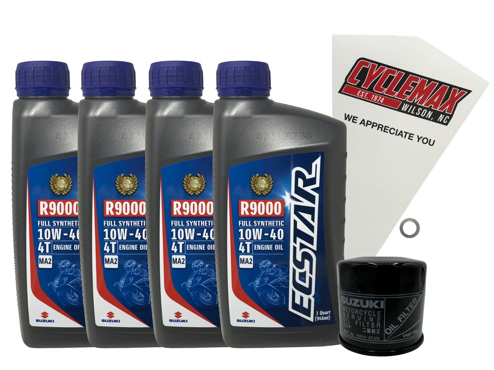 Cyclemax OEM Full Synthetic Oil Change Kit fits 2008-2009 Suzuki VZR-1800 K8-K9