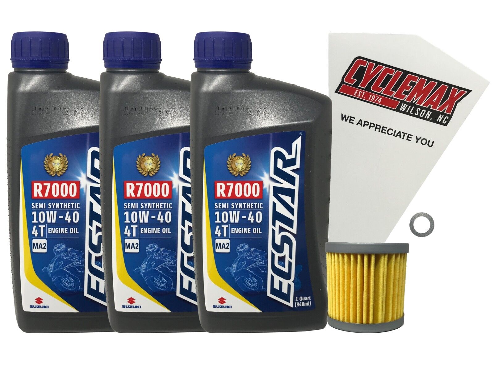 Cyclemax OEM Semi-Synthetic Oil Change Kit fits 2003-2013 Suzuki LT-Z400 K3-K7