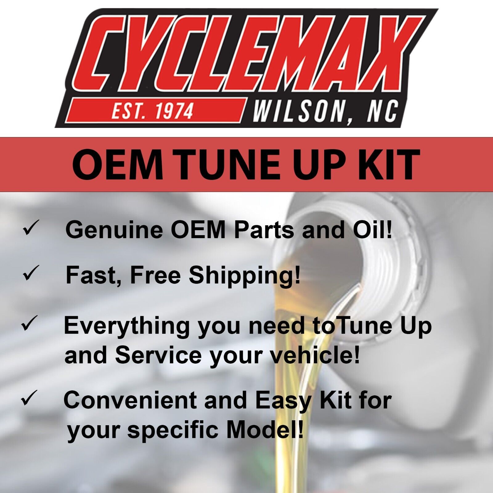 Cyclemax Genuine OEM Yamaha 2003-2004 Warrior 350 Tune Up Kit