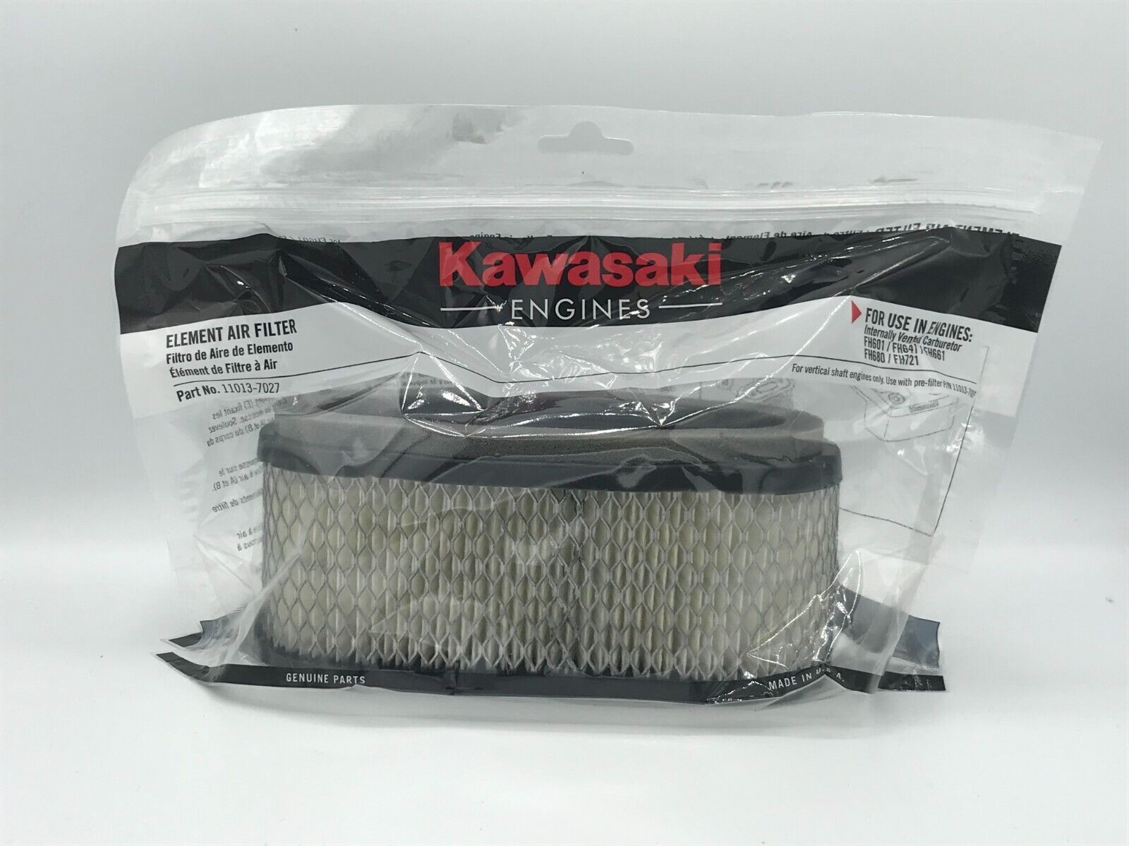 Genuine OEM Kawasaki Engines 11013-7027 Element Air Filter