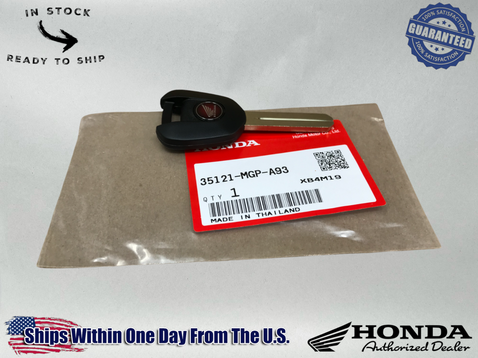 Honda OEM KEY BLANK 14-2023 CBR1000RR 14-15 VFR800 2017 VFR1200F 35121-MGP-A93