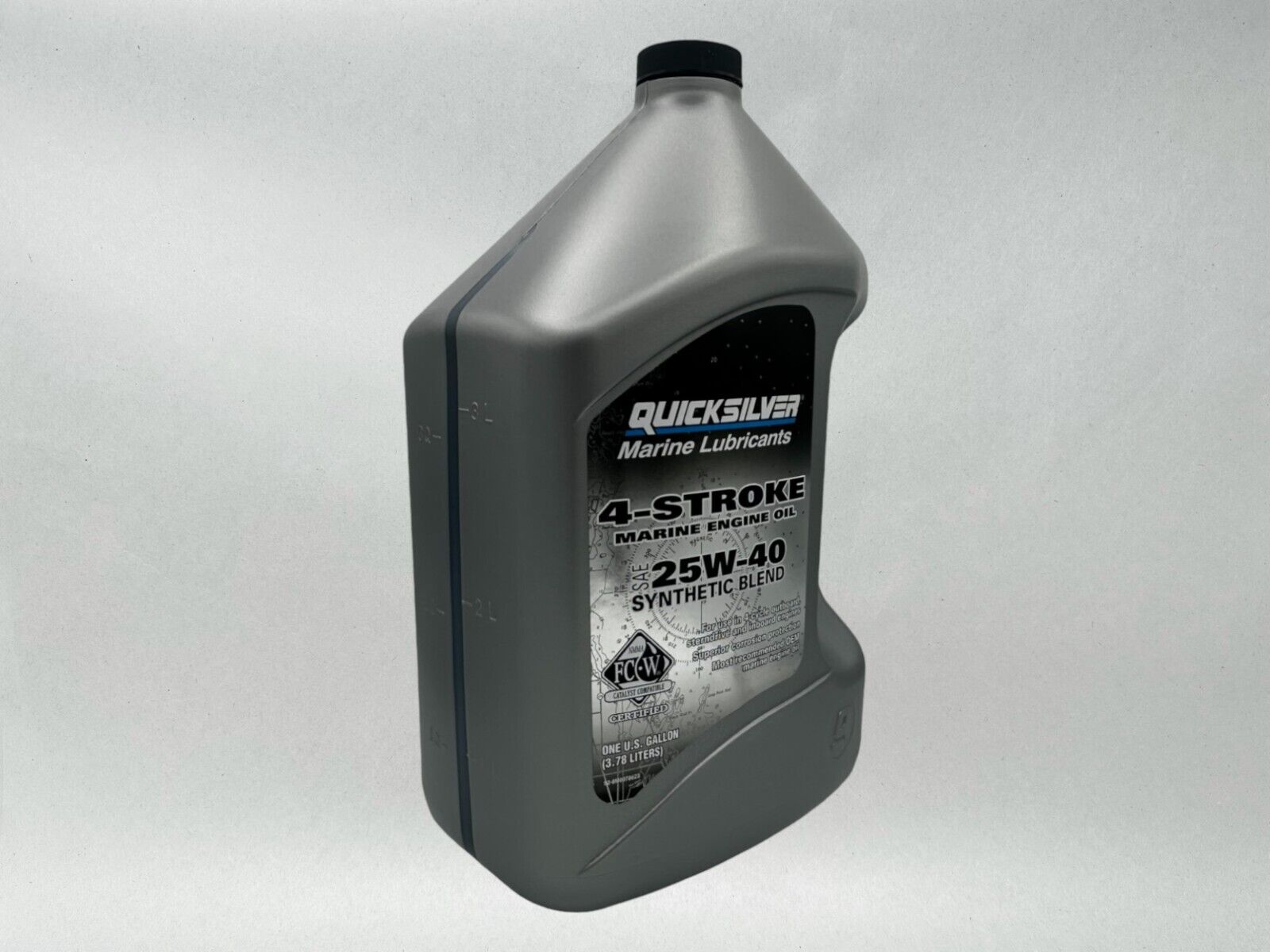 Quicksilver OEM 25W-40 Synthetic Marine Engine Oil, 1 Gallon 8M0078623