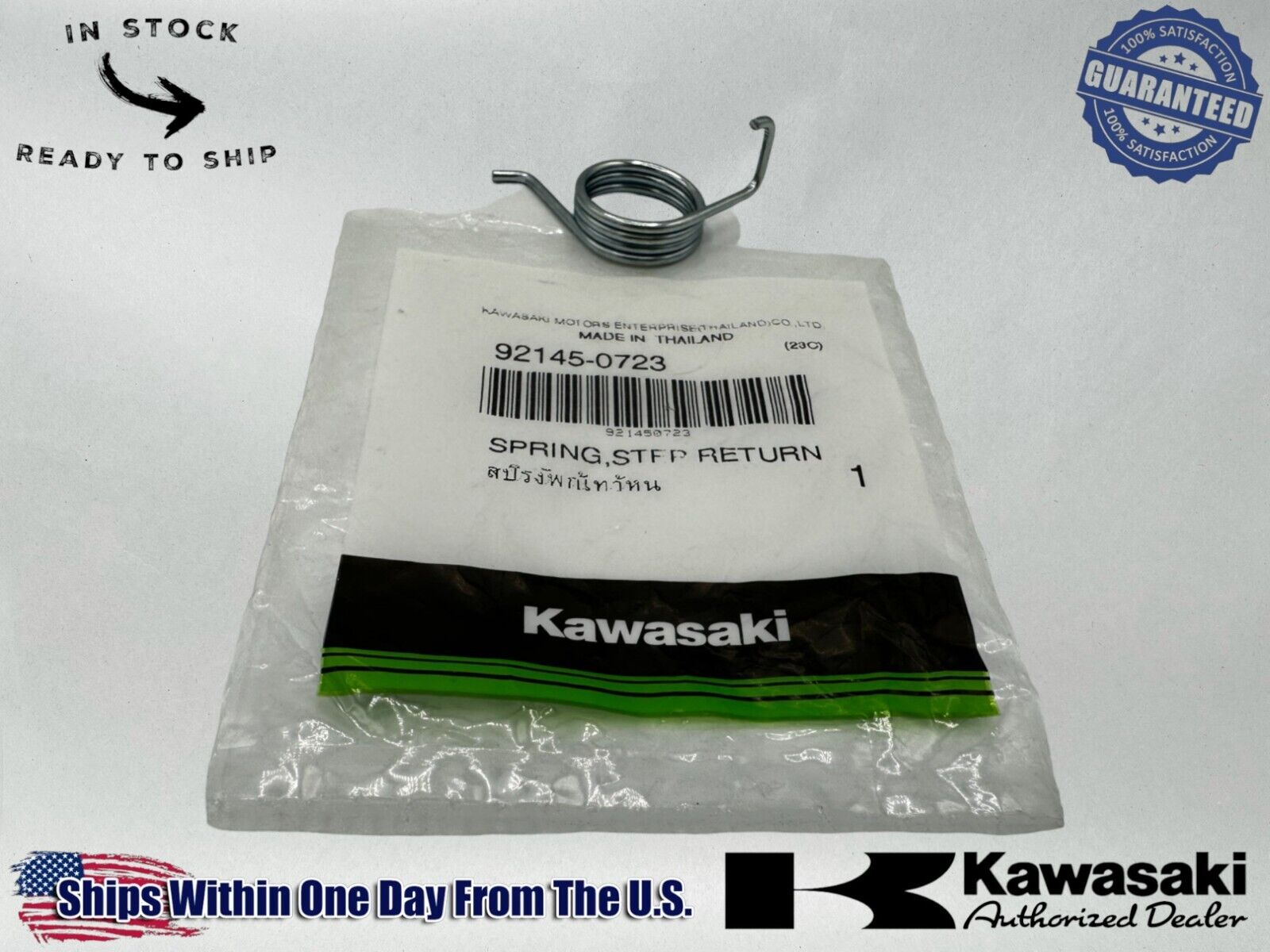 Kawasaki Genuine OEM Authentic Step Return Spring Left Hand 92145-0723