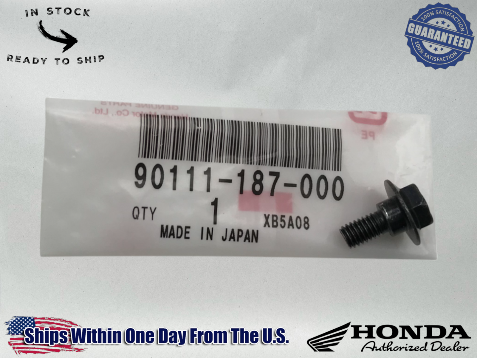 Honda OEM 99-07 400EX GAS TANK SCREW SEAT HOLDER COLLAR BOLT 400EX 90111-187-000