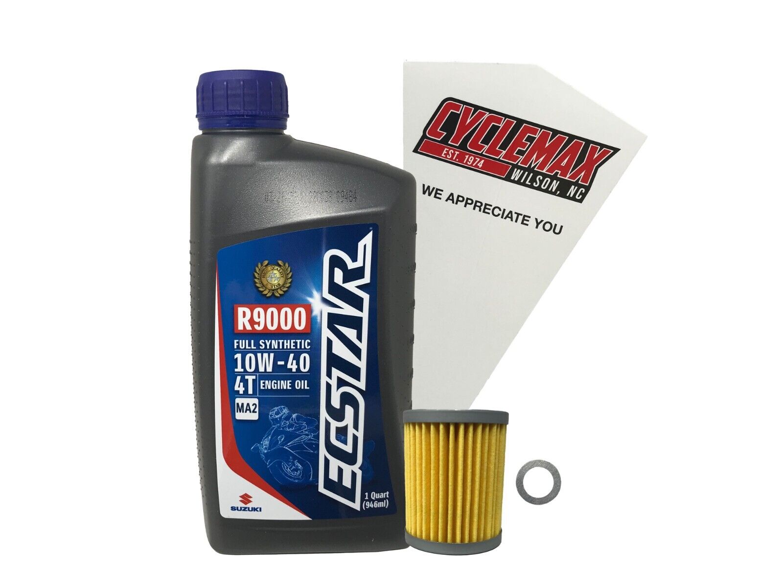 Cyclemax Genuine OEM Full Synthetic Oil Change Kit fits 2001-2019 Suzuki DR-200