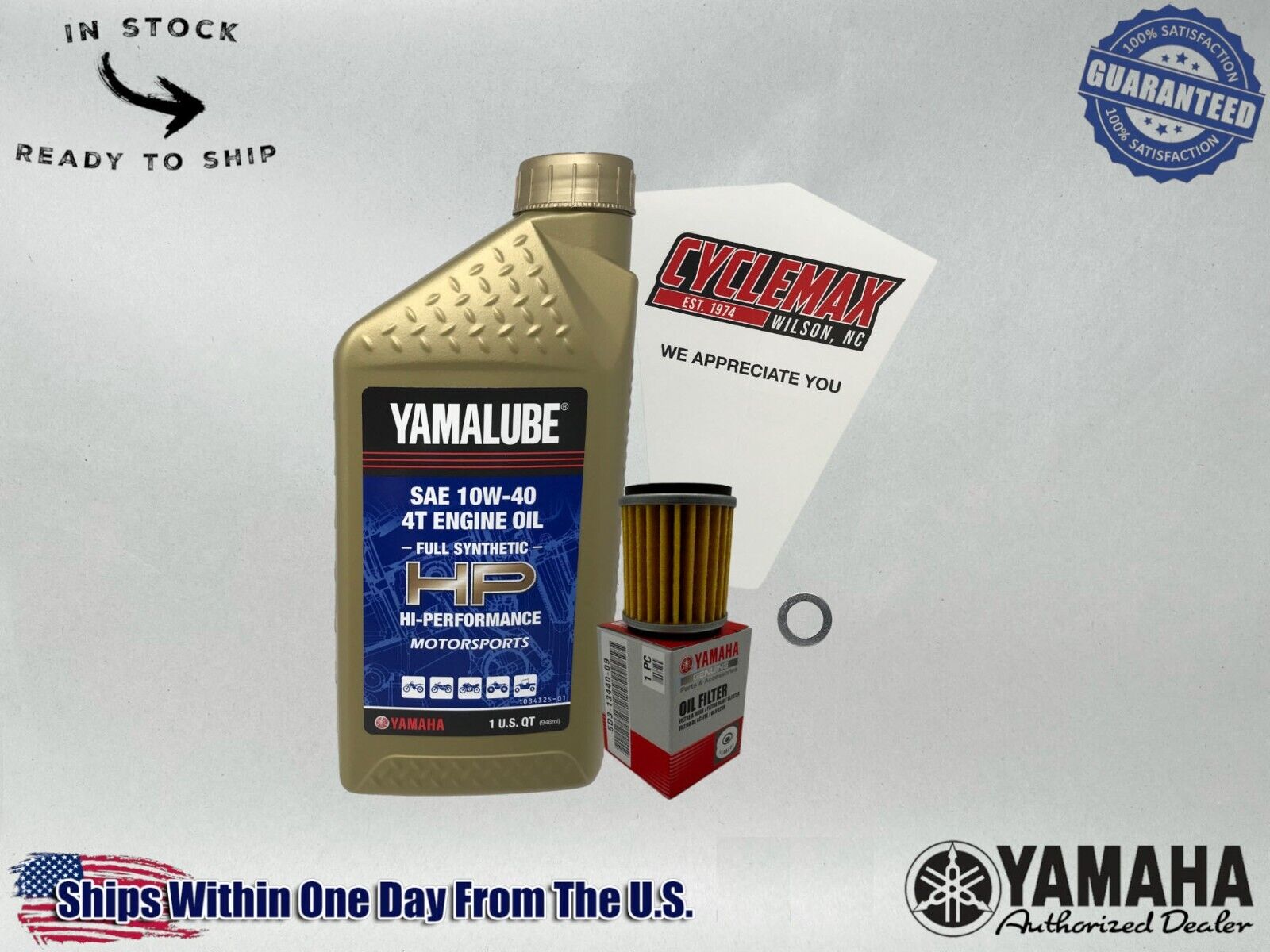 Cyclemax Full Synthetic Oil Change Kit fits 2022-2024 Yamaha YZ250F