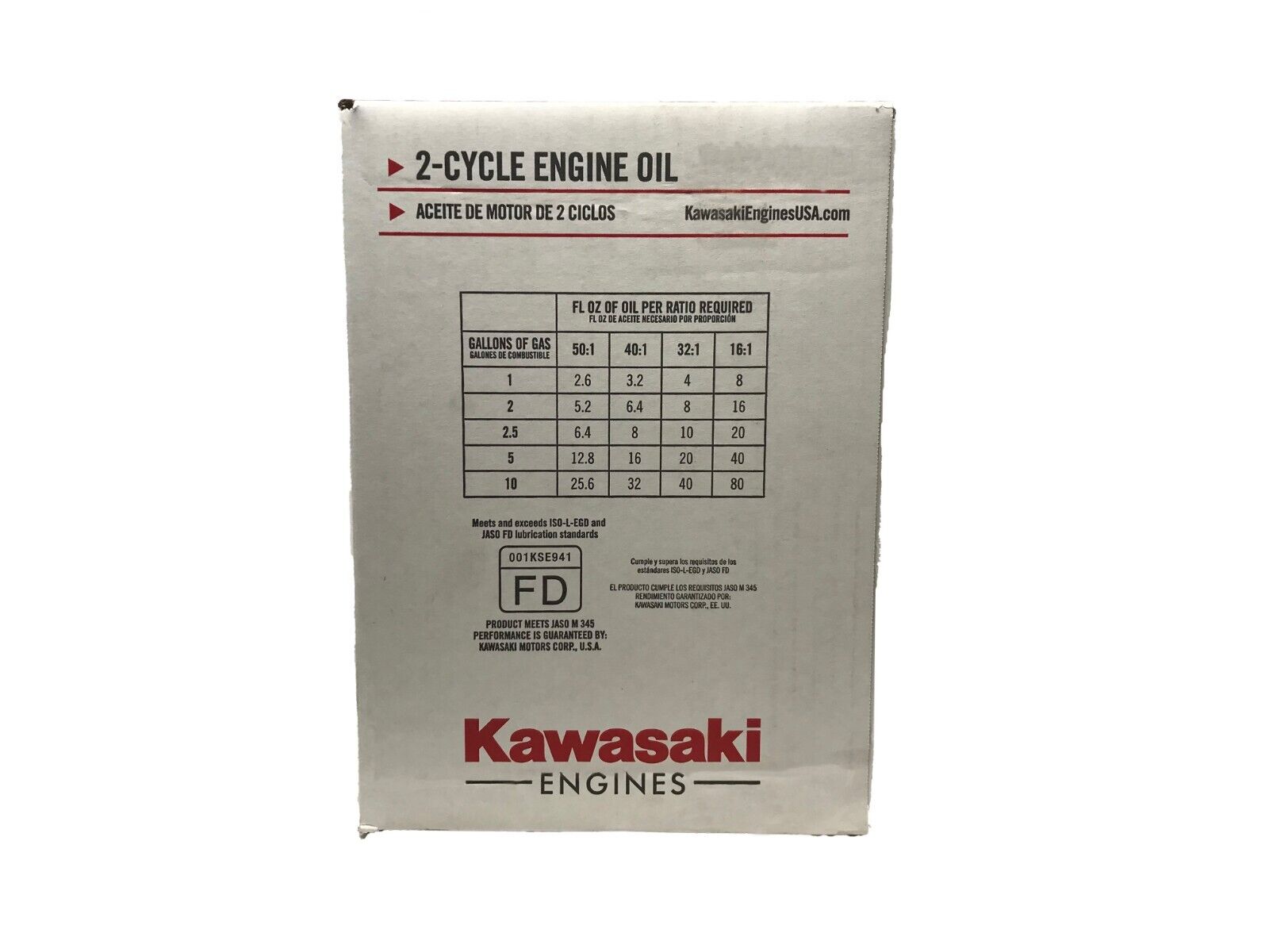 Kawasaki Engines Genuine OEM 5.2 FL OZ 2-Cycle Engine Oil 99969-6083 - 48 Pack