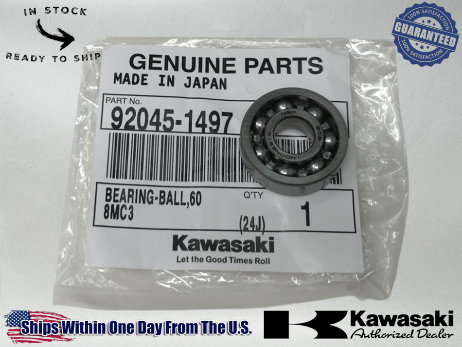 kawasaki OEM BEARING-BALL,608MC3 92045-1497 KX250 KX 250 92-04