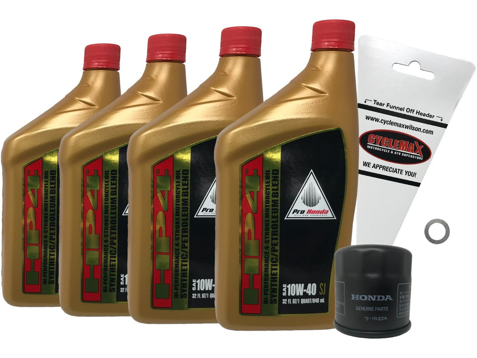 Honda HP4 Semi-Synthetic Oil Change Kit for 2001-2017 GL1800 GOLD WING