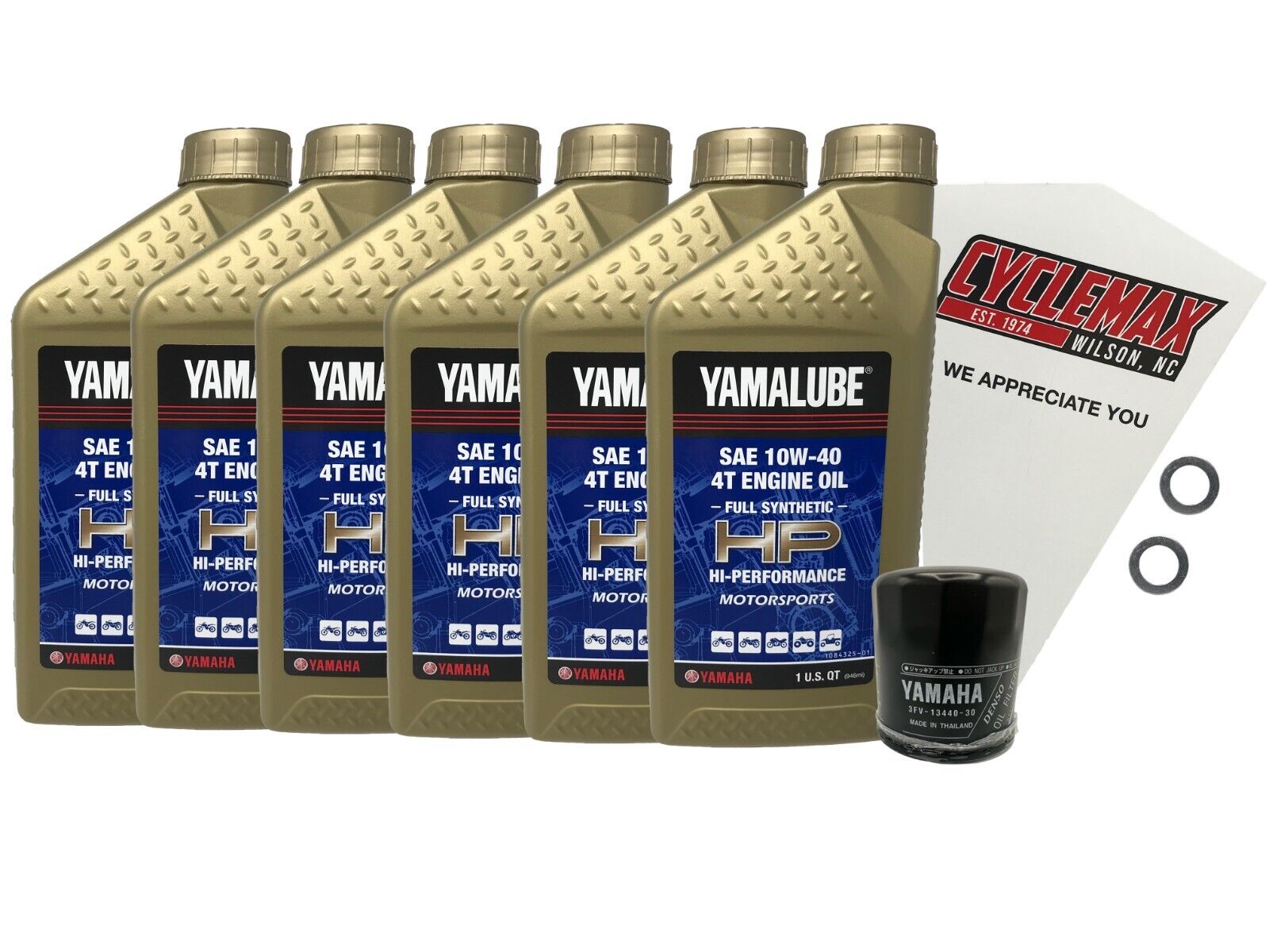 Cyclemax Full Synthetic 10W-40 Oil Change Kit fits 2006-2010 Yamaha Roadliner S