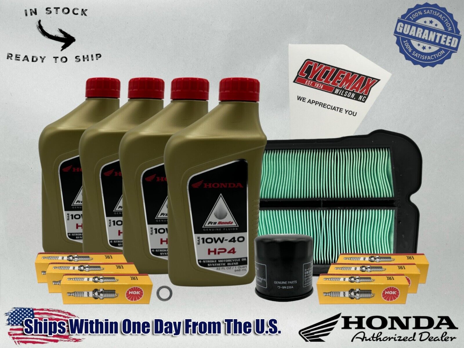 Cyclemax Semi-Synthetic HP4 Tune-Up Kit fits 1988-2000 Honda GL1500