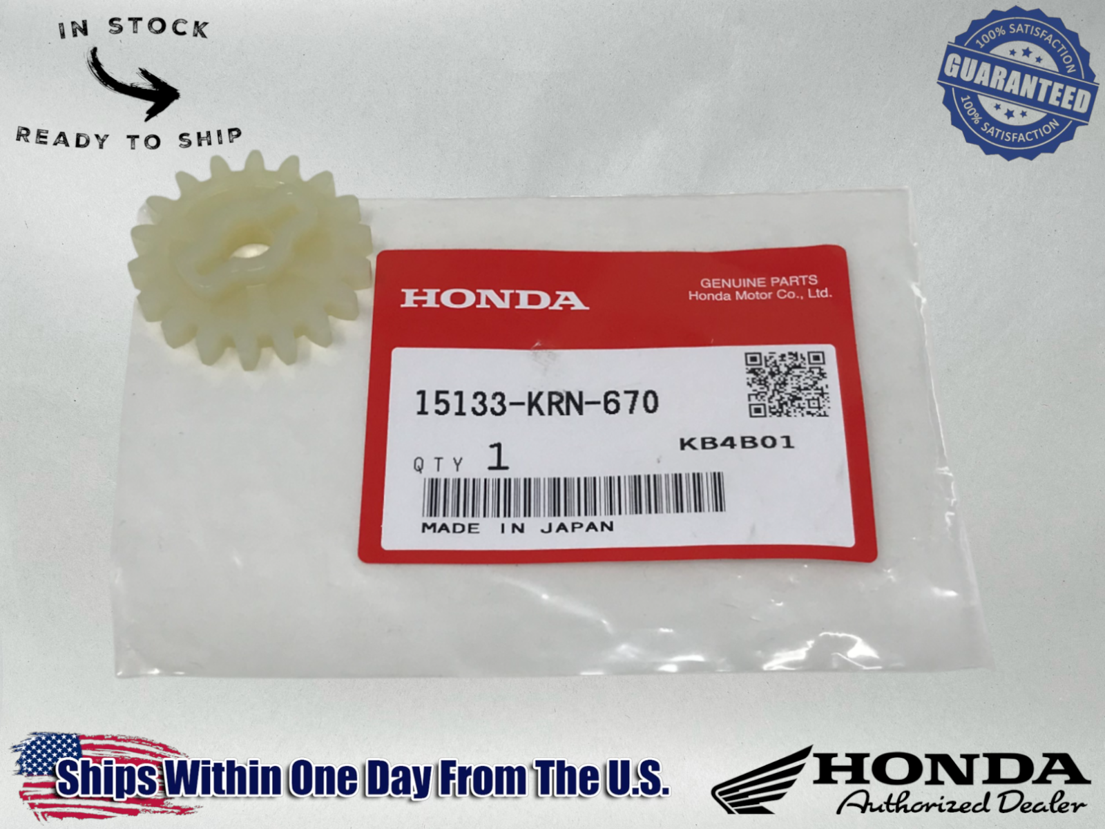 Honda Genuine OEMOil Pump Driven Gear (18T) CRF250 R CRF250 X 15133-KRN-670