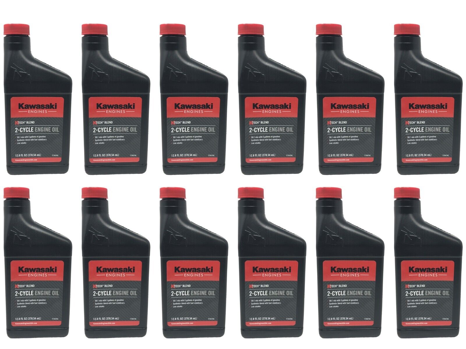 Kawasaki Engines Genuine OEM 12.8 FL OZ 2-Cycle Engine Oil 99969-6085 - 12 Pack