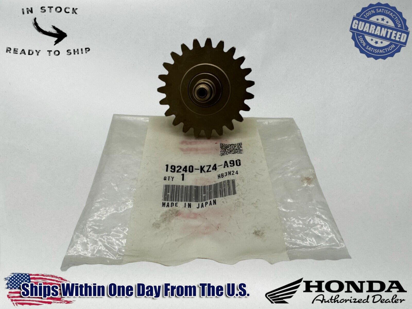 Honda Genuine OEM Authentic Water Pump Gear 19240-KZ4-A90