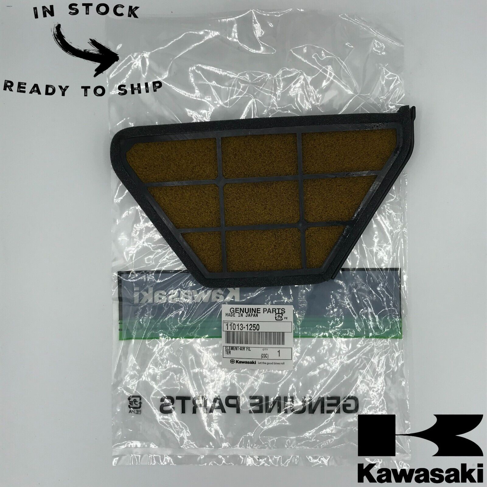 Genuine OEM Kawasaki Air Filter 11013-1250