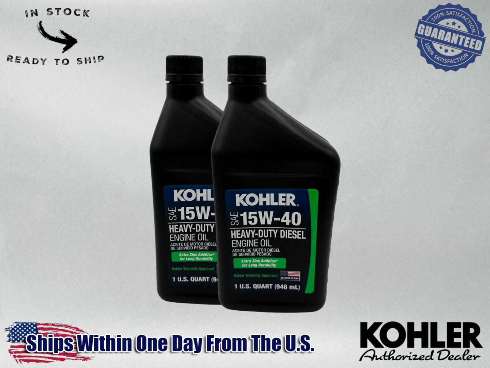 Kohler Genuine OEM SAE 15W-40 Diesel Engine Oil 25 357 47-S-2PACK