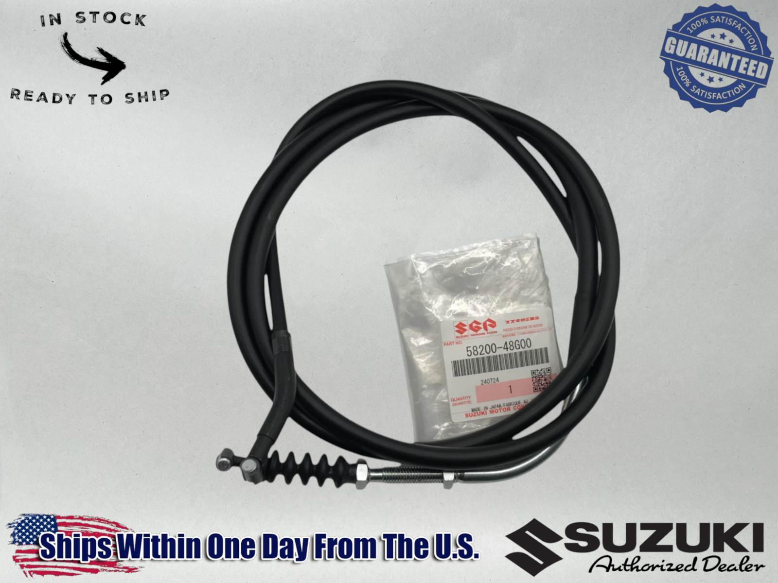 Suzuki Genuine OEM 2006-07 BOULEVARD M109R VZR1800 CLUTCH CABLE 58200-48G00