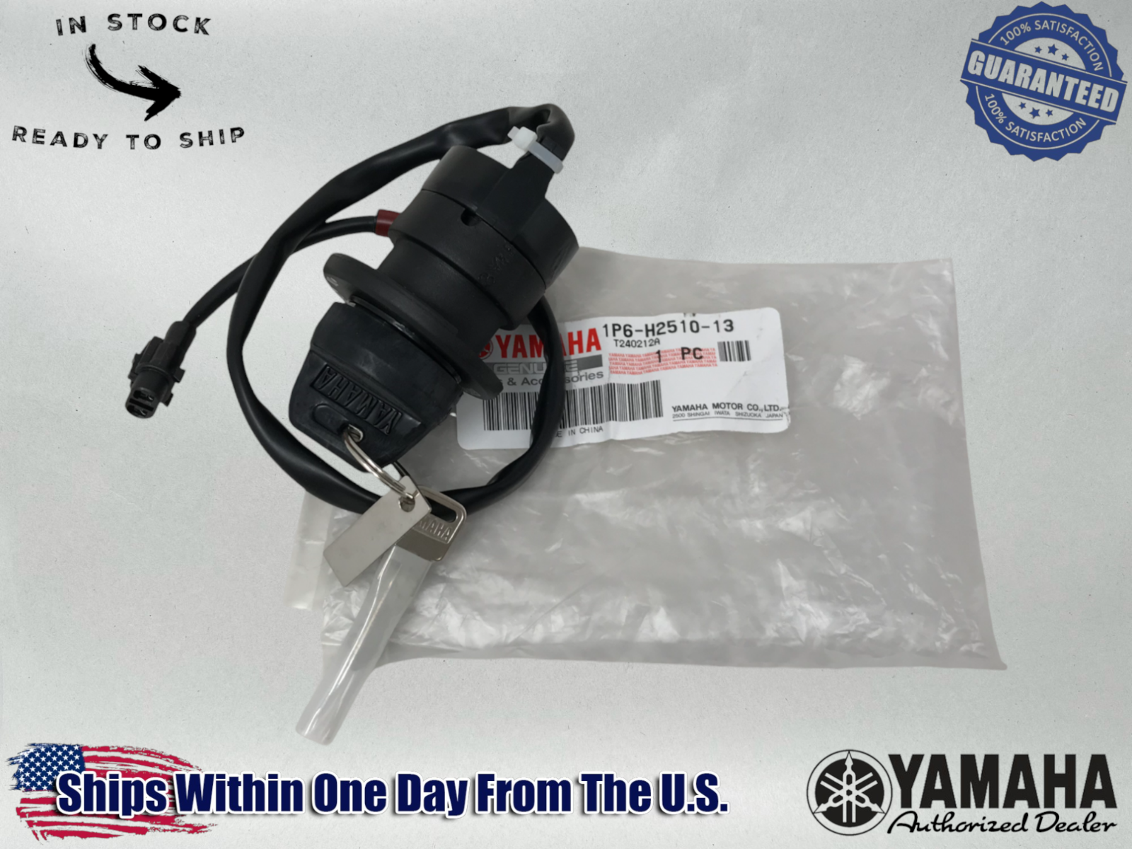 Yamaha Genuine OEM Authentic Ignition Switch 2 Keys  1P6-H2510-13-00