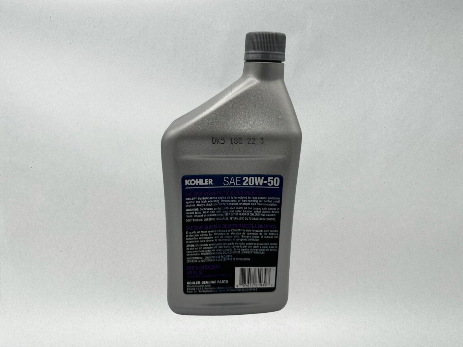 Kohler Genuine OEM Synthetic Blend 20W-50 4-Cycle Engine Oil 25 357 68-S-6PACK