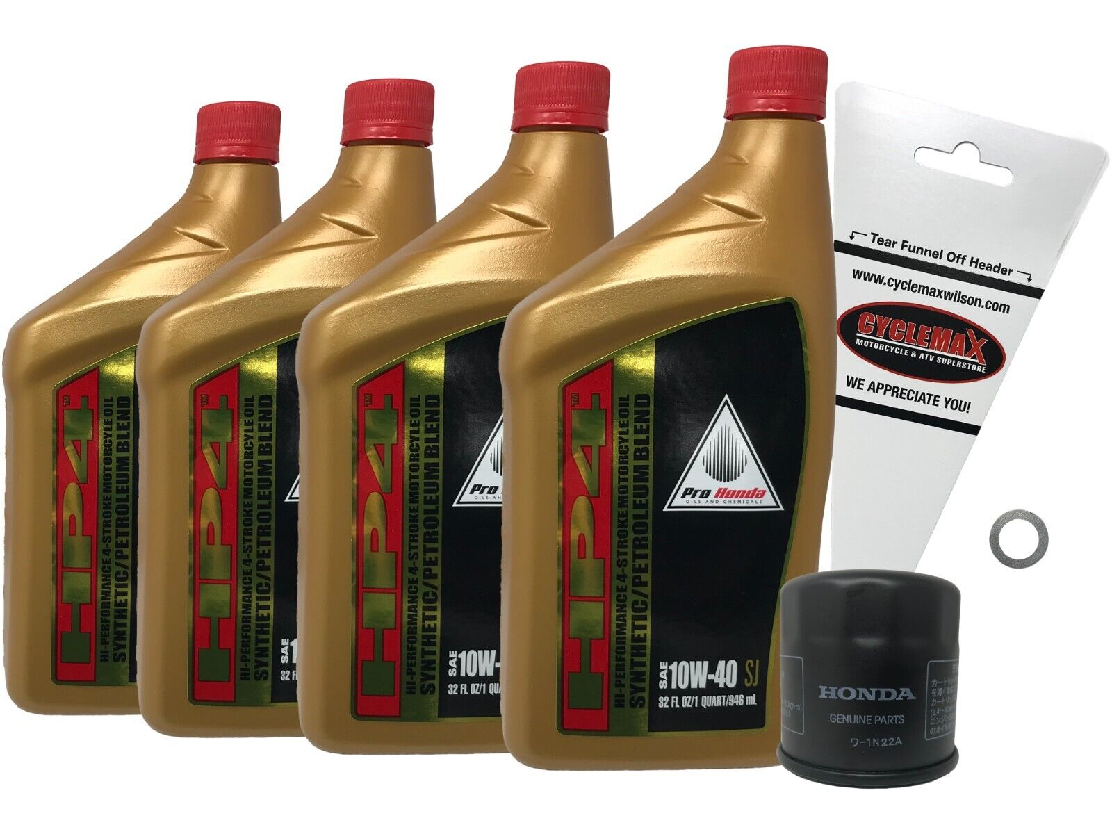 Cyclemax 2001-2006 Honda RVT1000R RC51 HP4 Semi Synthetic Oil Change Kit