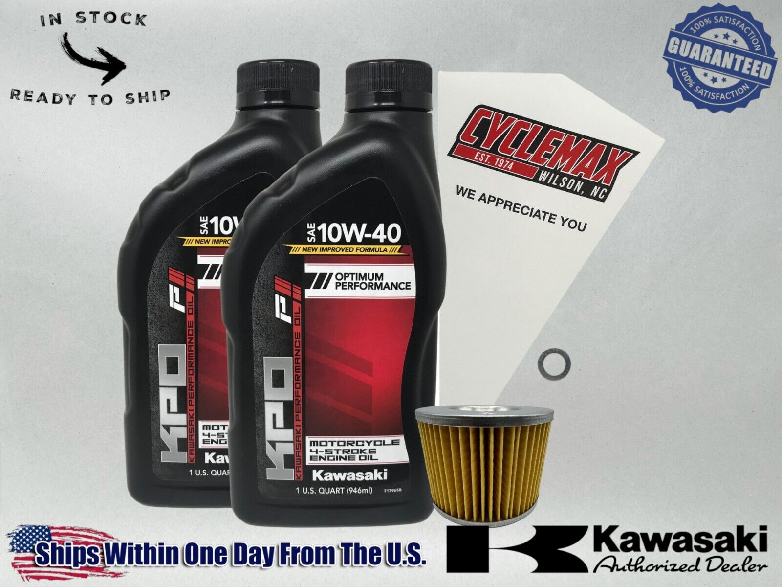 Cyclemax Standard KPO Oil Change Kit fits 1986-2007 Kawasaki NINJA 250R