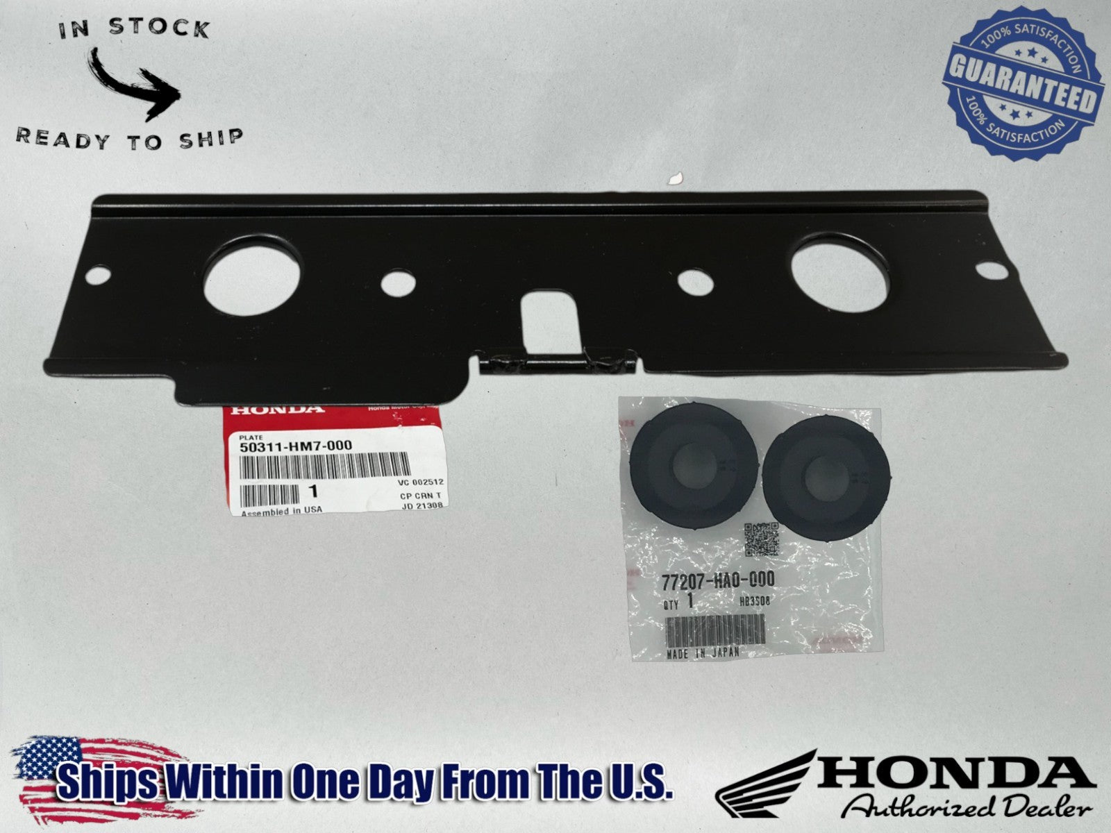 Honda OEM 1998-2004 Foreman 450 Battery Plate Holder w/cushions