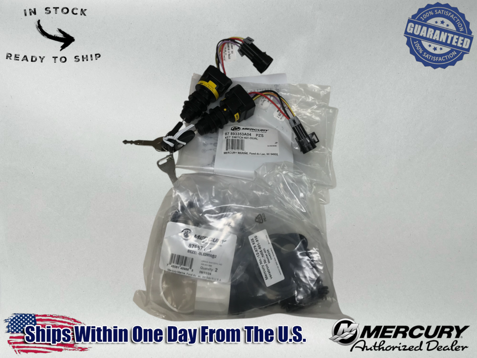Mercury Genuine OEM 4 Position Matched Key Switch Kit - Dual Engine 893353A04