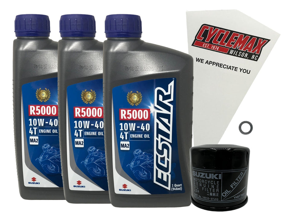 OEM 2001-2012 Suzuki SV650/SV650S 10w40 Oil Change Kit