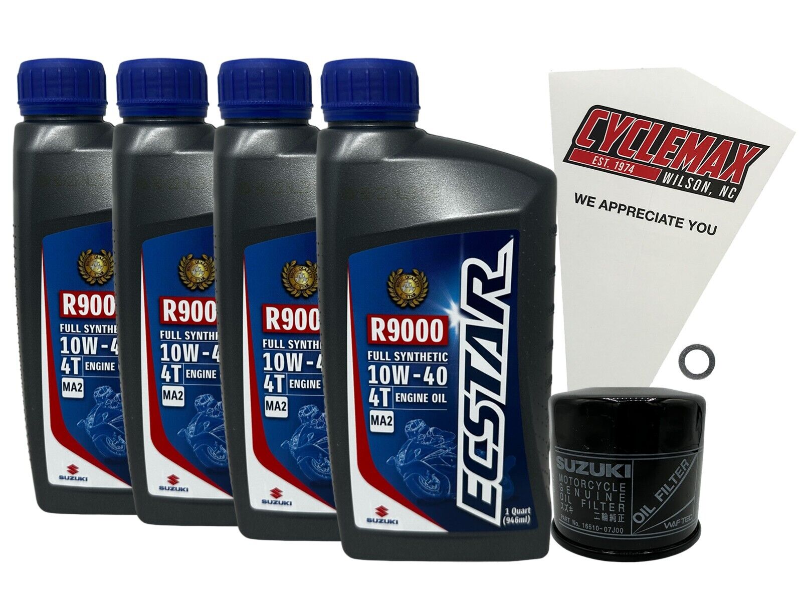 Cyclemax Full Synthetic Oil Change Kit fits 1999-2007 Suzuki GSX1300R Hayabusa