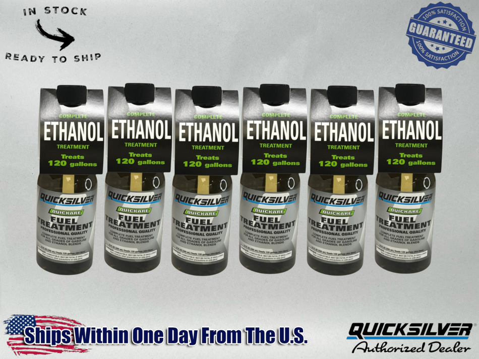 Mercury Genuine OEM Authentic Quickare Fuel Treatment 12 oz 92-8M0047920 6 Pack
