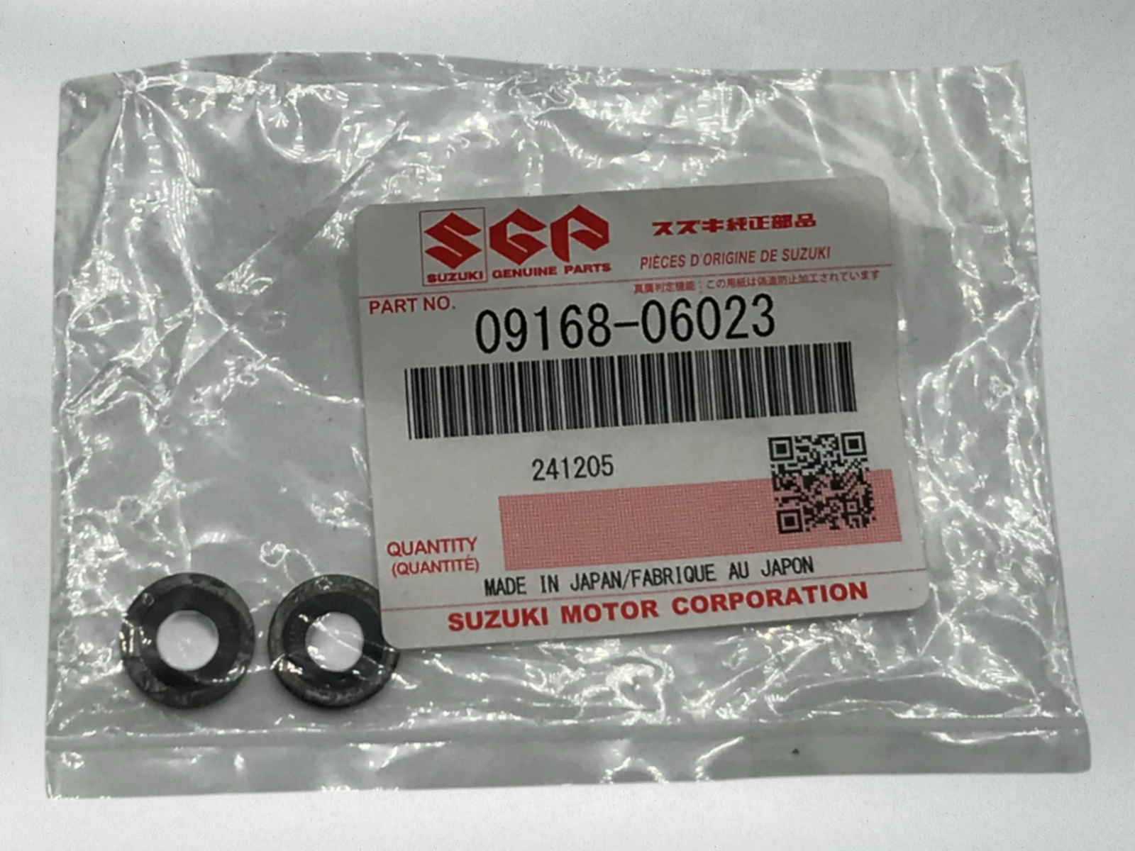 Suzuki Genuine OEM Authentic Petcock Bolt Gasket Seal fuel tap 09168-06023