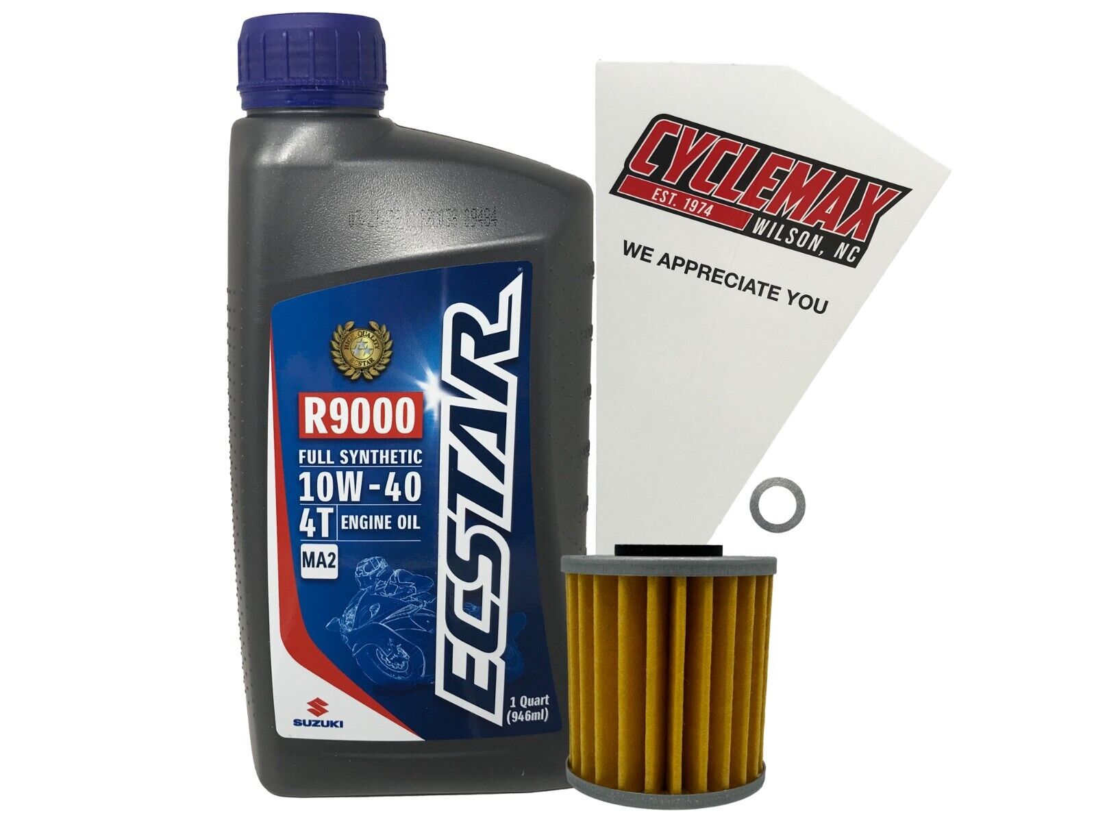 Cyclemax Genuine OEM Full Synthetic Oil Change Kit fits 2007-2024 Suzuki RM-Z250