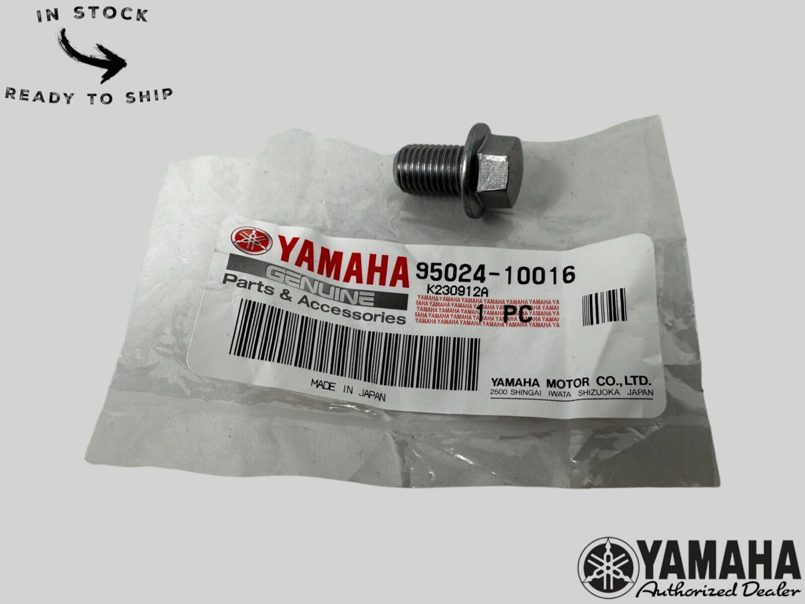 Yamaha Genuine OEM Authentic Flange Bolt 95024-10016-00