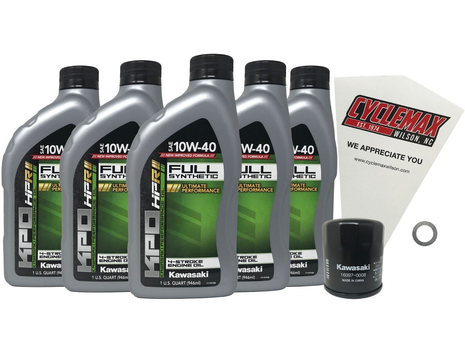 Genuine 2011-2023 Kawasaki Vulcan 1700 Vaquero Full Synthetic Oil Change Kit