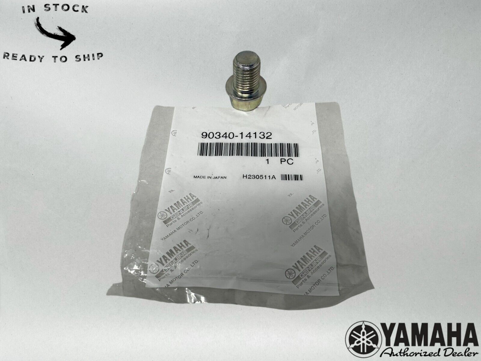 Yamaha Genuine OEM Straight Screw Plug 90340-14132-00