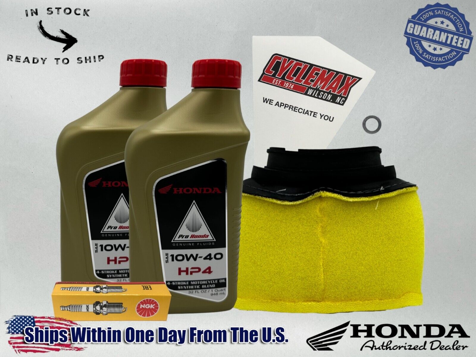 Cyclemax Semi-Synthetic HP4 Tune-Up Kit fits 1986-1987 Honda TR200 FatCat