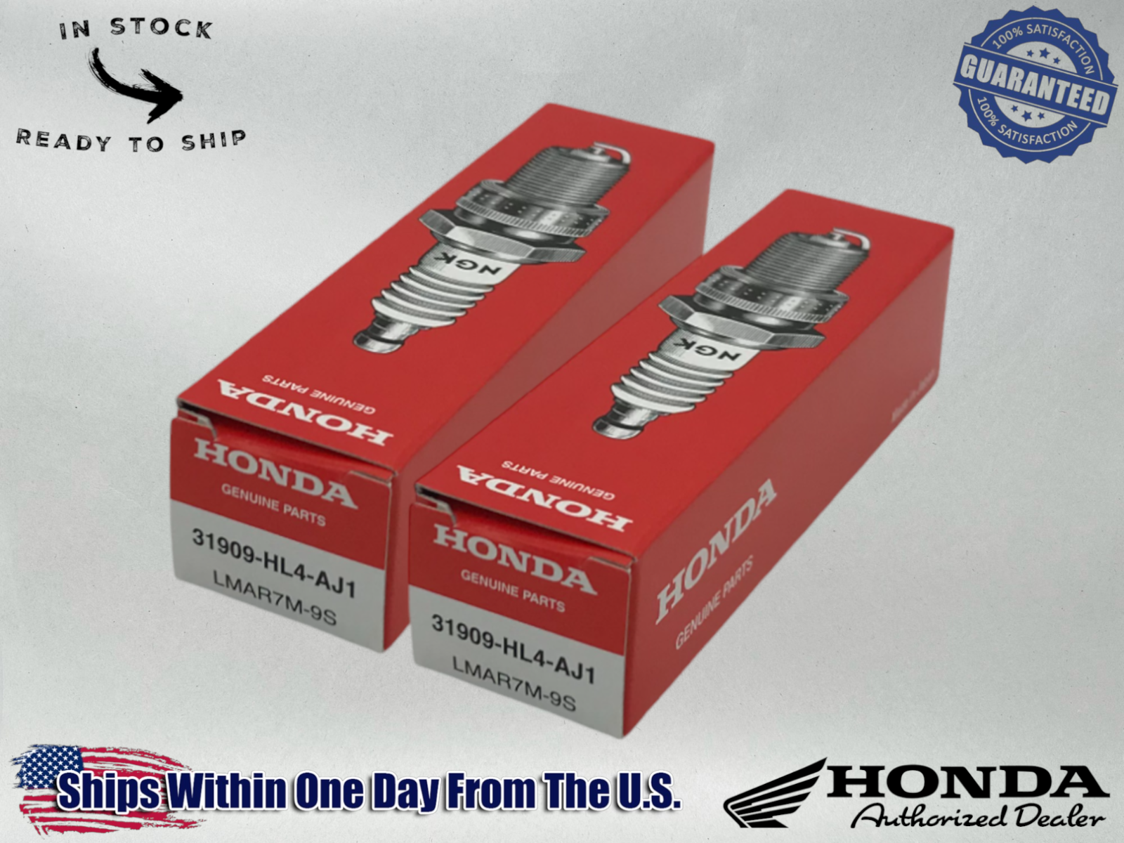 HONDA OEM NGK Spark Plug LMAR7M-9S 31909-HL4-AJ1-2PACK