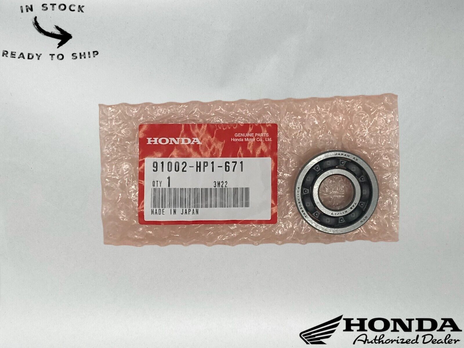 Honda Genuine OEM Bearing (17X42X13) 91002-HP1-671