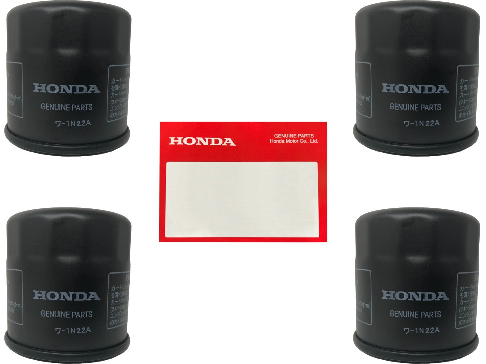 4 Pack Honda OEM Oil Filter 15410-MFJ-D02 replaces (15410-MFJ-D01