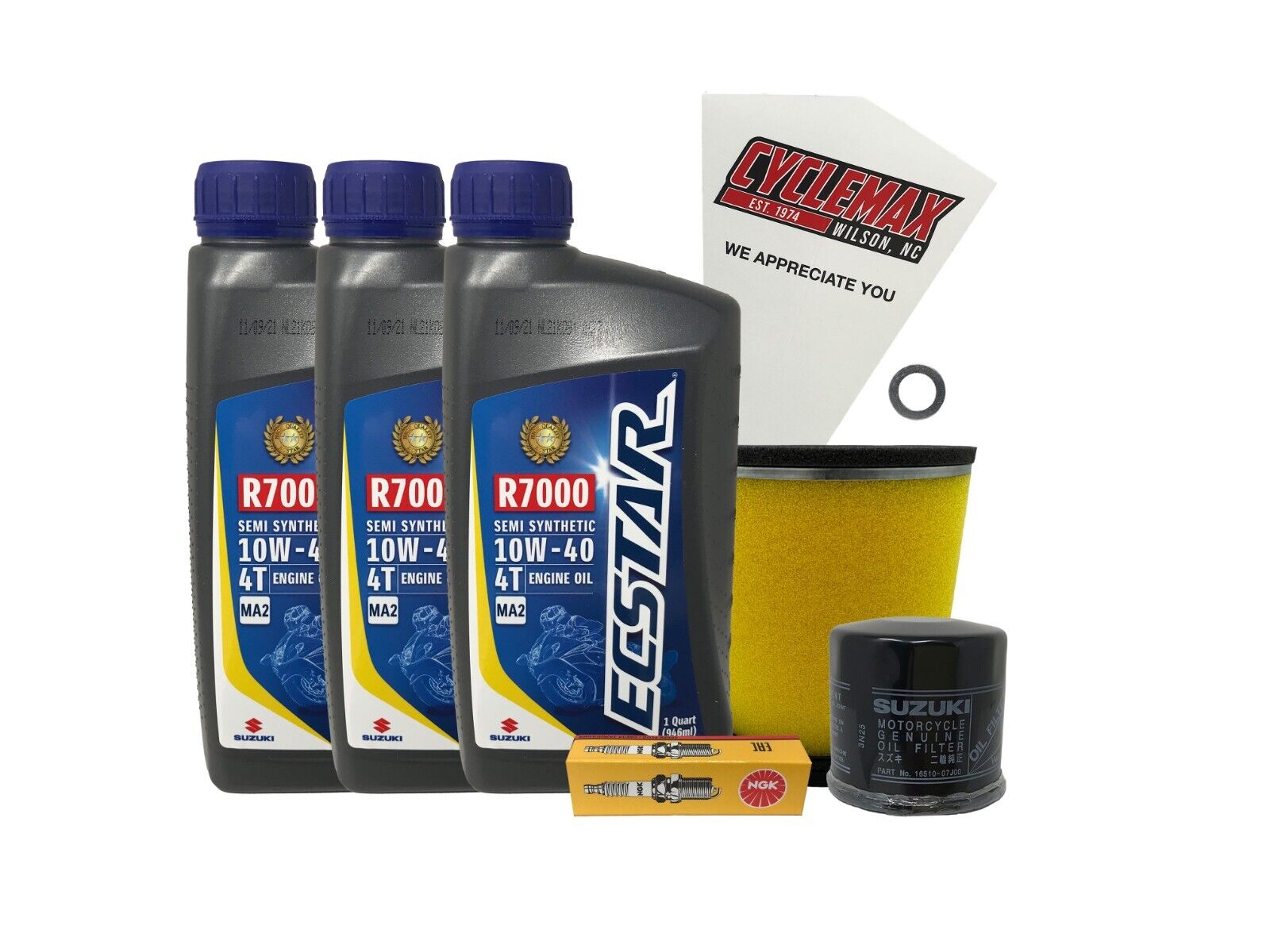 Cyclemax Semi-Synthetic Tune Up Kit w/ Spark Plug fits 2015-2022 Suzuki LT-A500