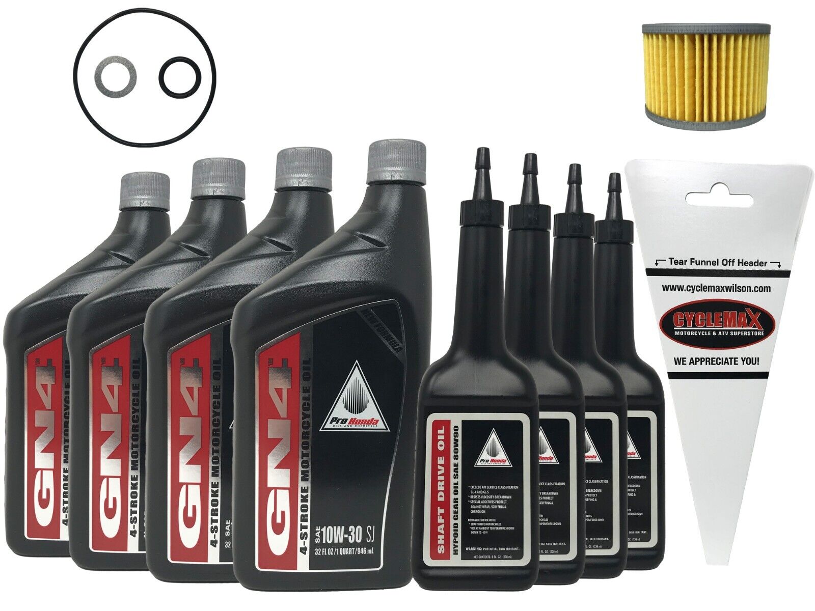 2014-2023 Honda Pioneer 700 OEM Oil Change Kit with 4 Bottles of Shaft Drive Oil