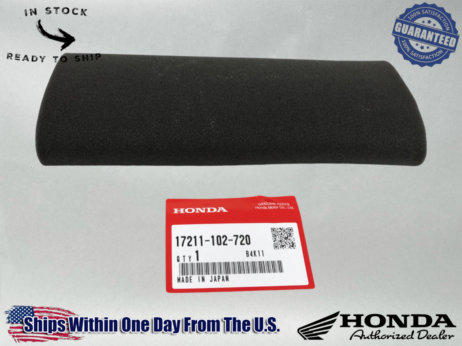 Honda OEM Air Filter Foam Element 70-78 CT90 TRAIL 90 17211-102-000