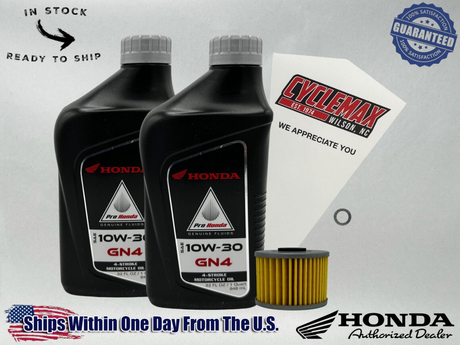 Cyclemax Standard GN4 10W-30 Oil Change Kit fits 1996-2004 Honda XR400R