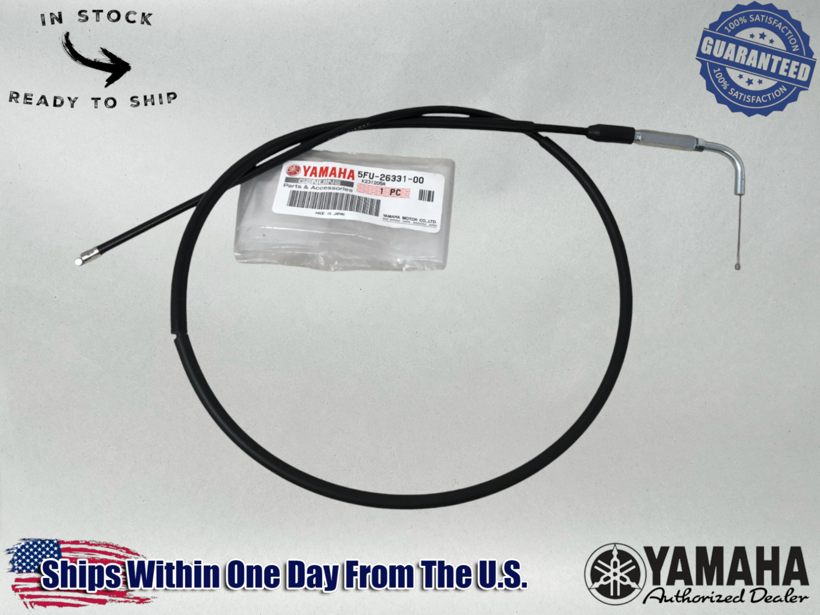 Yamaha Genuine OEM Authentic Starter Choke Cable 5Fu 5FU-26331-00-00