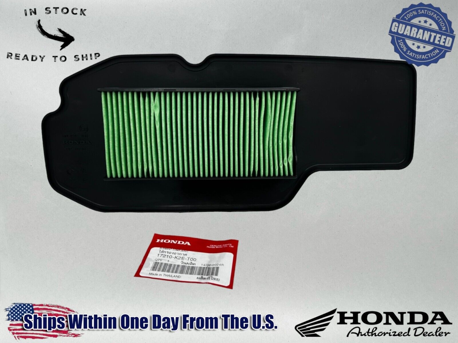 Honda Genuine OEM Authentic Air Filter 17210-K2E-T00