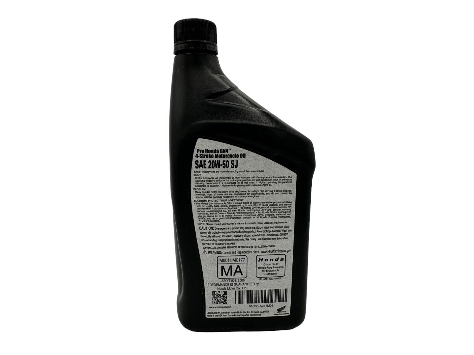 Honda Genuine OEM GN4 20W50 Motorcycle Oil 08C35-A251M01