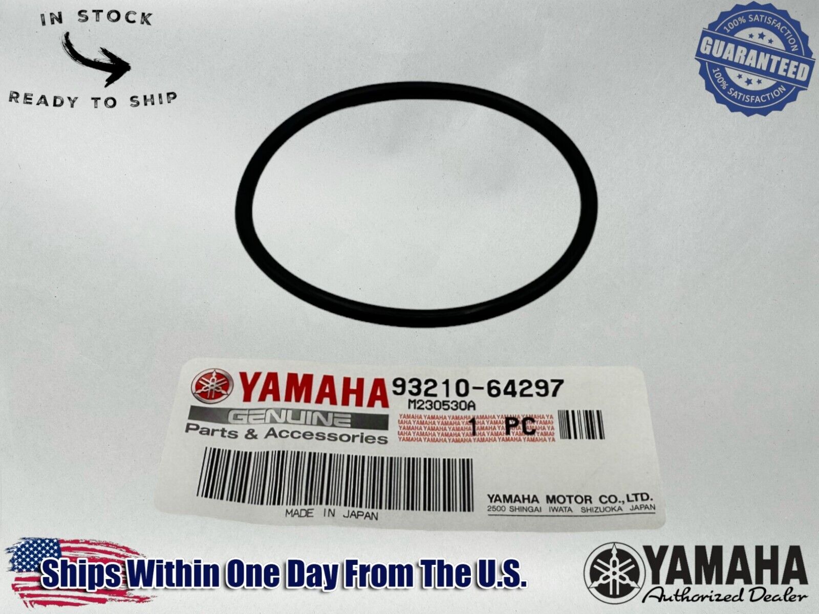 Yamaha Genuine OEM Authentic O-Ring  93210-64297-00