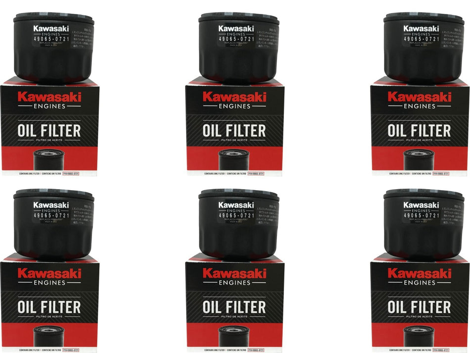 6 Pack OEM Kawasaki 49065-0721 Oil Filter Replaces 49065-7007