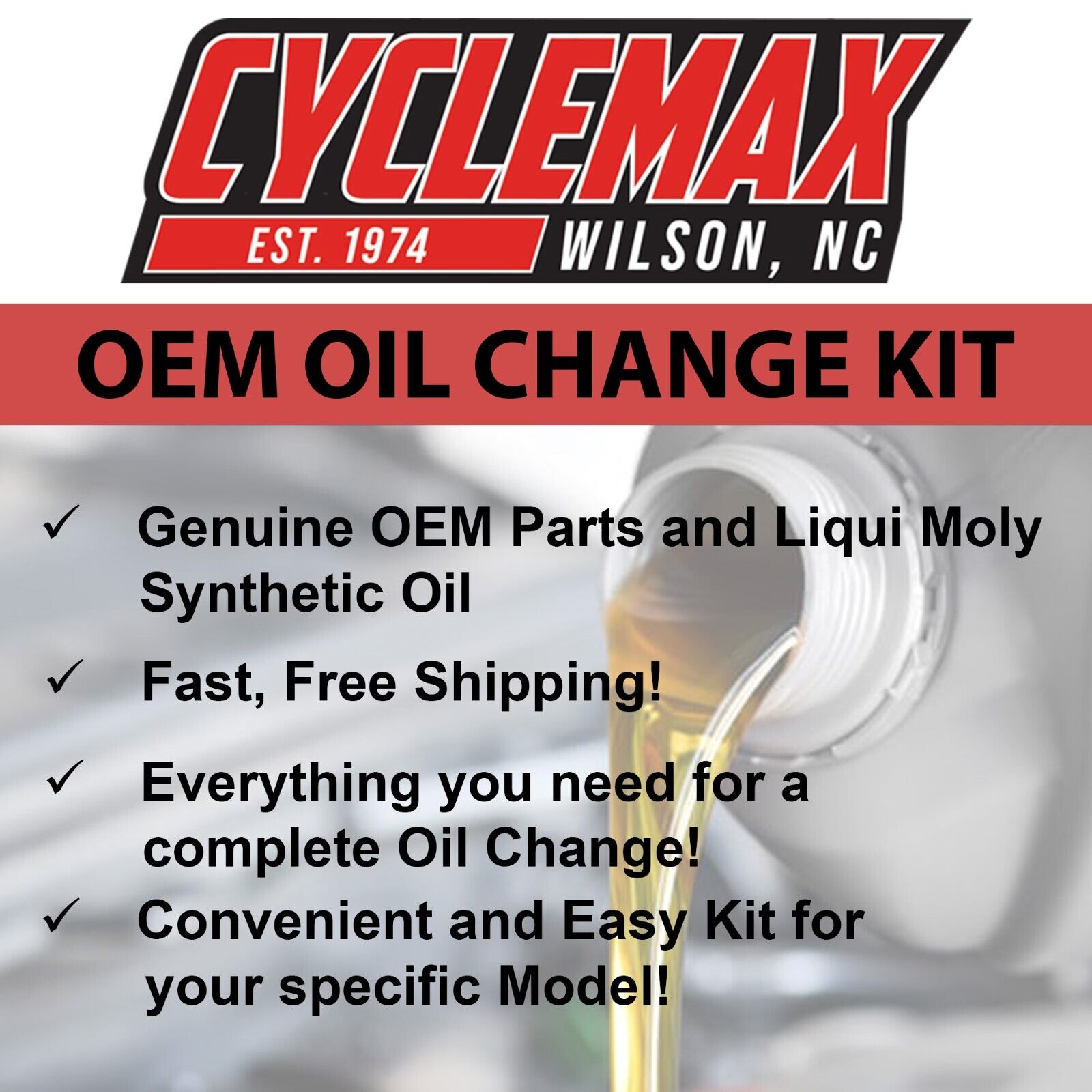 2017-2021 Honda Rebel CMX500 Oil Change Kit Liqui Moly 10W40 Oil and OEM Filter