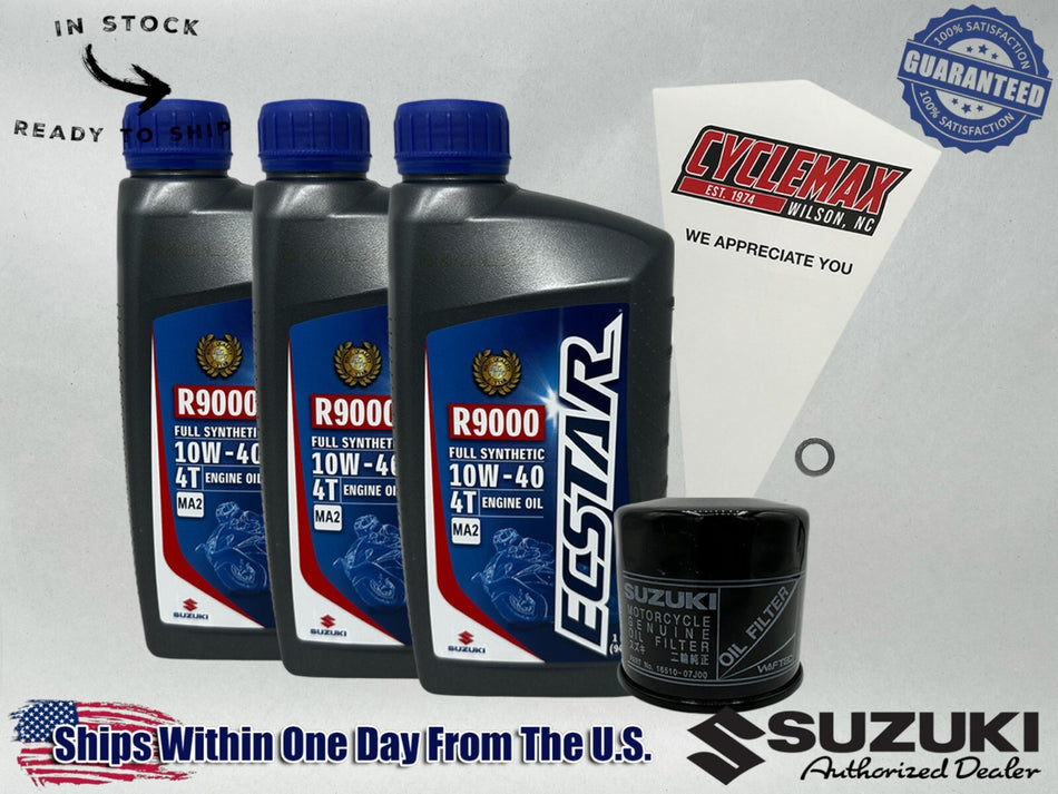 Suzuki Ecstar Full Synthetic Oil Change Kit for 1989-1996 GSX-750